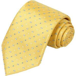 Yellow polka dot necktie for men classic dress tie formal wedding gift box